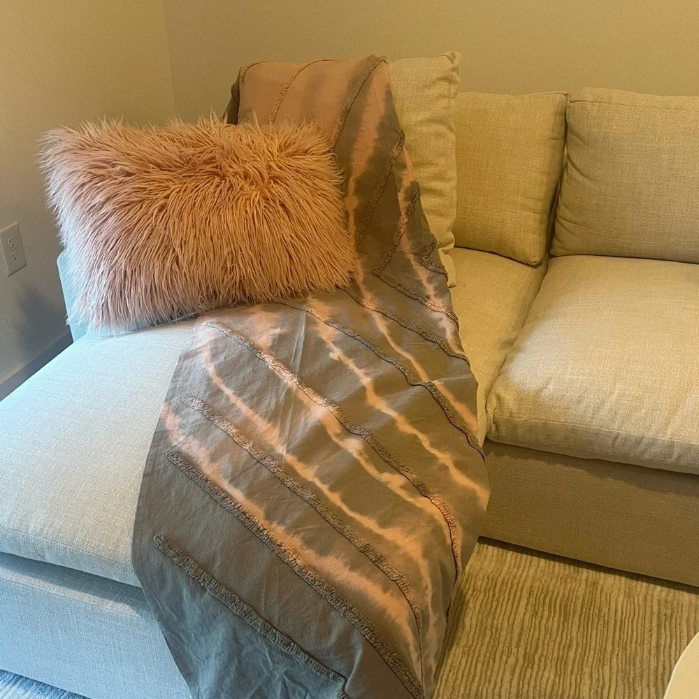 Urban Outfitters Pink and Gray Blanket